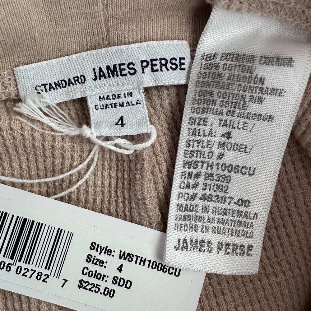 NWT James Perse 100 Cotton Waffle Wide Leg Lounge Pants XL Tan MSRP 225 - Picture 8 of 10